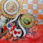 Quls, 99 Names of Allah & Ayatul Qursi Calligraphy With Gold Foiling | Handmade Painting